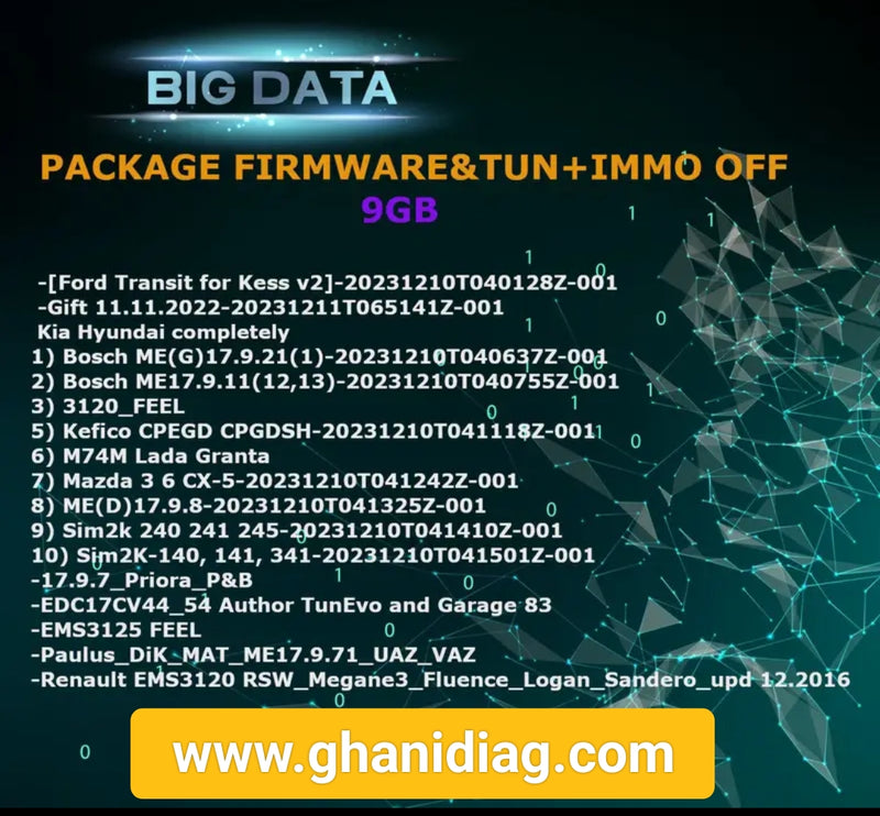 PACKAGE FIRMWARE&TUN+IMMO OFF (9GB)