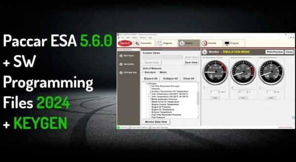 Paccar ESA 5.6.0 + SW Programming Files 2024 + KG