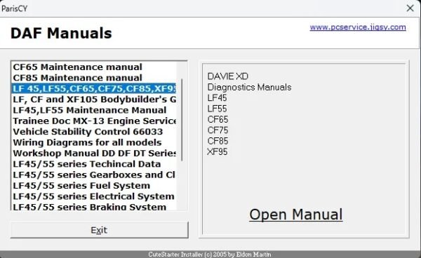 DAF SERVICE MANUALS TOOL FULL