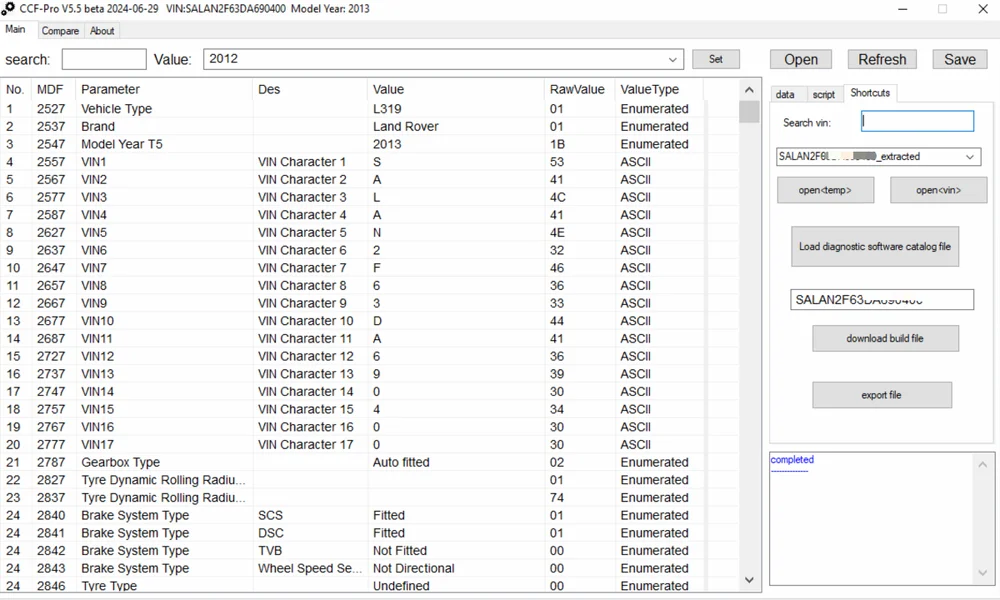 CCF PRO CCF Editor Jaguar Land Rover
