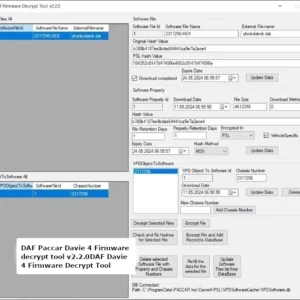 DAF Paccar Davie 4 Firmware decrypt tool v2.2.0