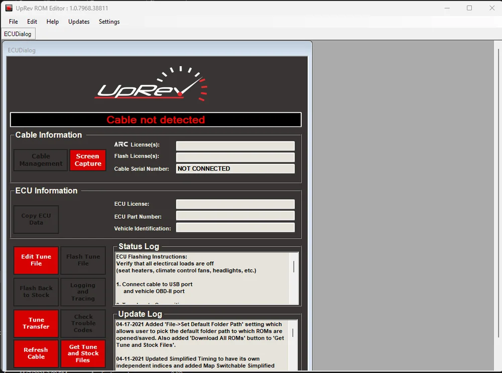 UpRev Tuning Full ROM editor