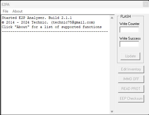 E2PA 2.1.1 EEPROM FLASH Tool