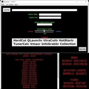 HardCut QLaunchr UtraCuttr HotStartr TunerCalc Vmaxr InfoGra